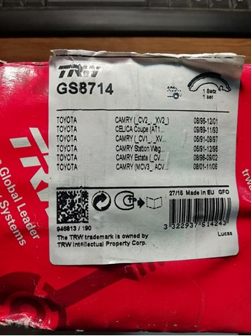 Тормозные колодки ручника GS8714 TRW
