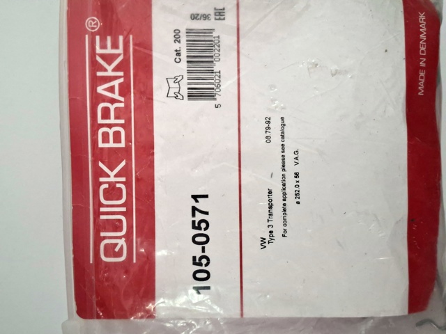 Комплект монтажный задних барабанных колодок QB1050571 QUICK BRAKE