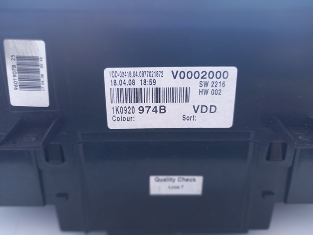 1K0920974B VAG Приборная доска (щиток приборов) купить в Ужгород