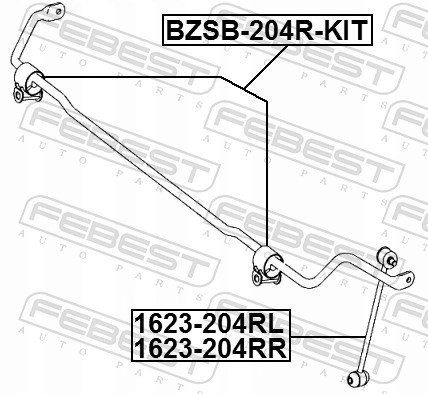 BZSB204RKIT FEBEST Стабилизатор задний купить в Запорожье