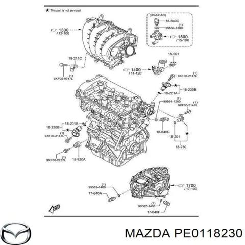 PE0118230 MAZDA Датчик распредвала купить в Винница