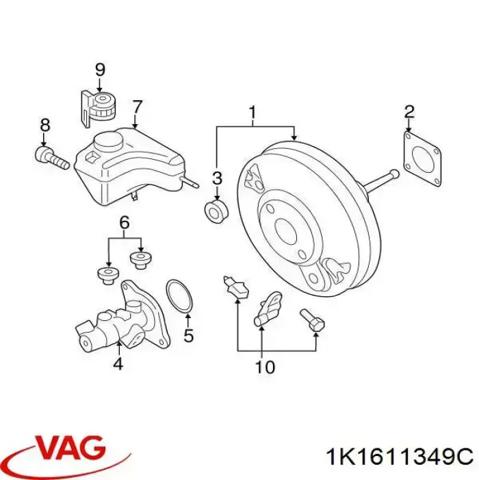 VAG 1K1611349C Крышка бачка главного тормозного цилиндра в наличии Хмельницкий