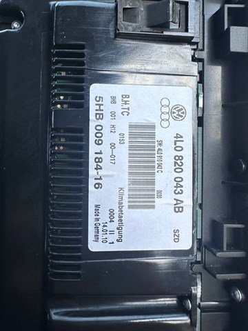 VAG 4L0820043AB Блок управления кондиционером в наличии Житомир