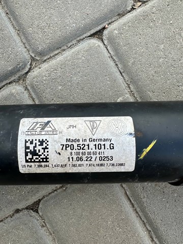 VAG 7P0521101G Вал карданный к переднему мосту в наличии Харьков