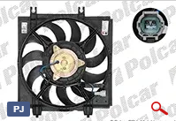 Диффузор радиатора охлаждения в сборе с крыльчаткой 721523W4 POLCAR