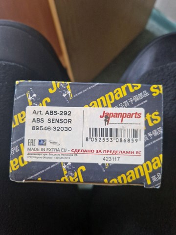 Датчик АБС (ABS) задний, левый ABS292 JAPANPARTS