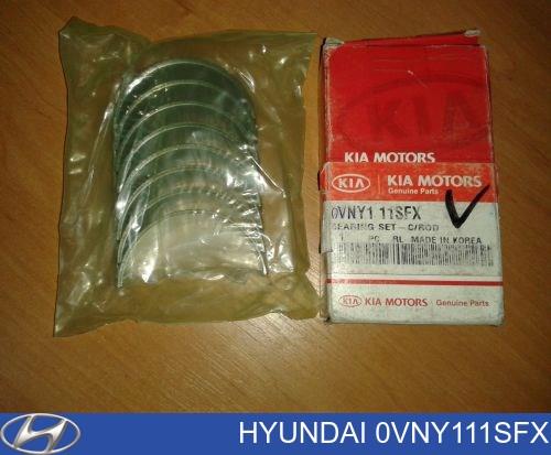Вкладыши коленвала, шатунные, комплект, 2-й ремонт (+0,50) 0VNY111SFX HYUNDAI