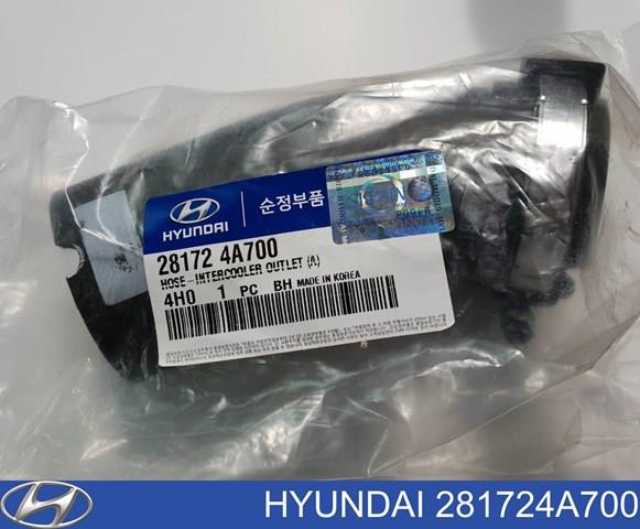 Шланг/патрубок интеркуллера 281724A700 HYUNDAI