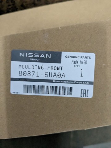 Молдинг двери передней левой 808716UA0A NISSAN