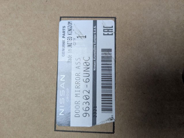 Боковое зеркало заднего вида в сборе 963026UN0C NISSAN
