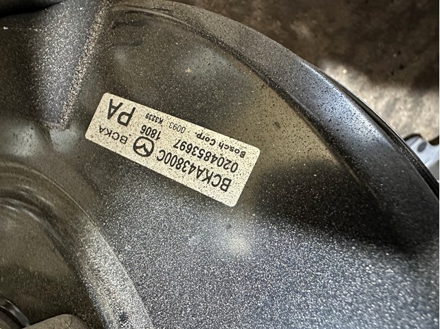 Усилитель тормоза вакуумный BCYA4380ZC MAZDA