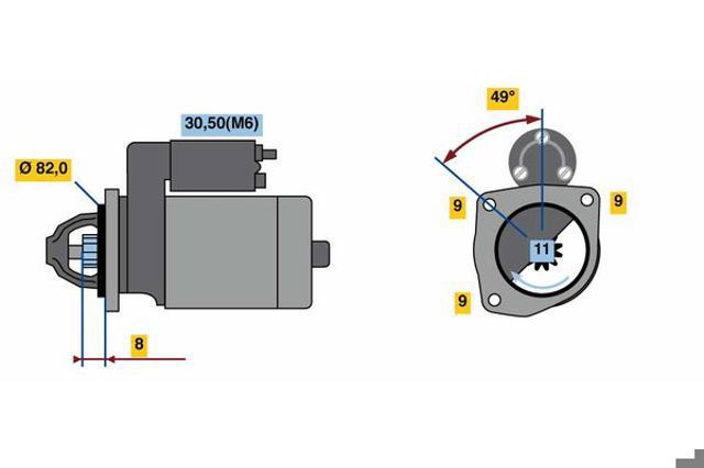 0001148003 BOSCH Стартер купить в Киев
