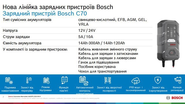 BOSCH 0189911070 Зарядное устройство для АКБ в наличии Тернополь