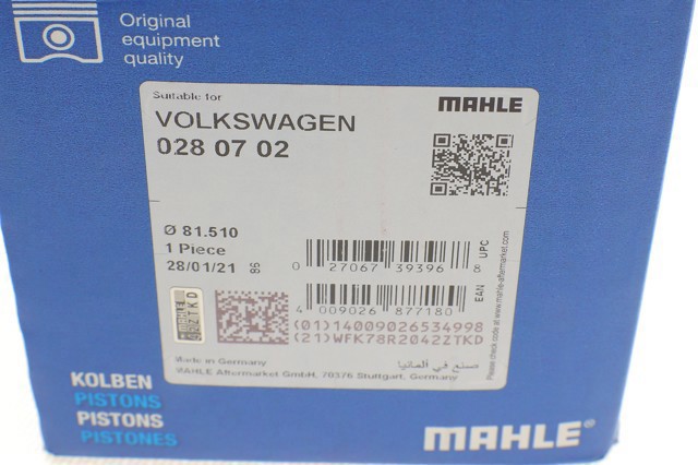 0280702 MAHLE Поршень в комплекте на 1 цилиндр, 2-й ремонт (+0,50) купить в Киев