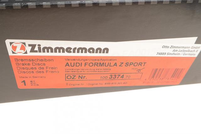ZIMMERMANN 100337470 Передние тормозные диски в наличии Чернигов