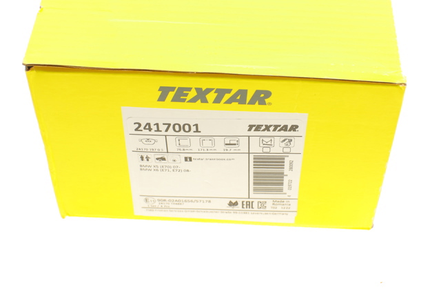 2417001 TEXTAR Колодки тормозные передние дисковые купить в Чернигов