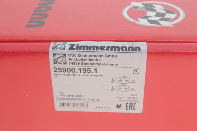 ZIMMERMANN 259001951 Передние тормозные колодки в наличии Киев