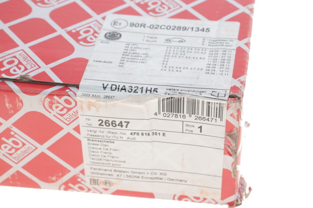 26647 FEBI Диск тормозной передний купить в Кривой Рог