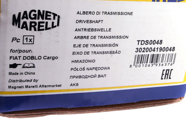 MAGNETI MARELLI 302004190048 Полуось (привод) передняя правая в наличии Ровно