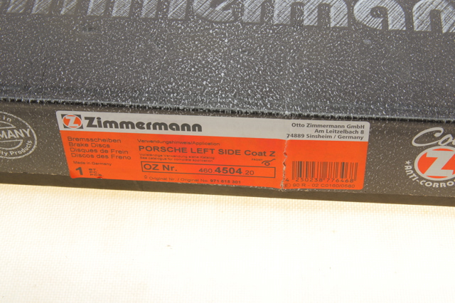ZIMMERMANN 460450420 Диск тормозной передний в наличии Черкассы