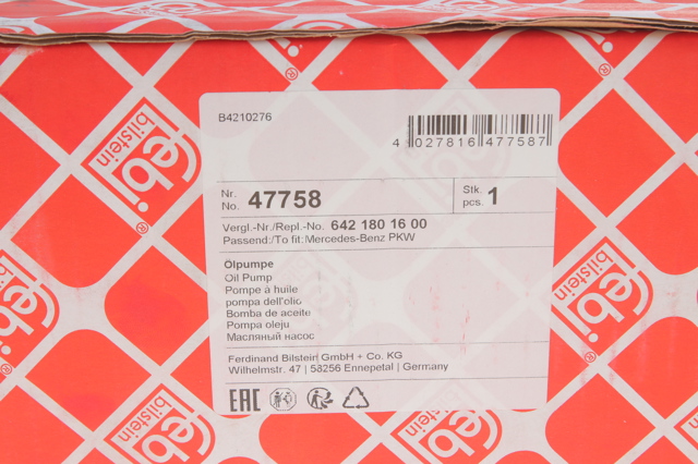 47758 FEBI Насос масляный купить в Ужгород