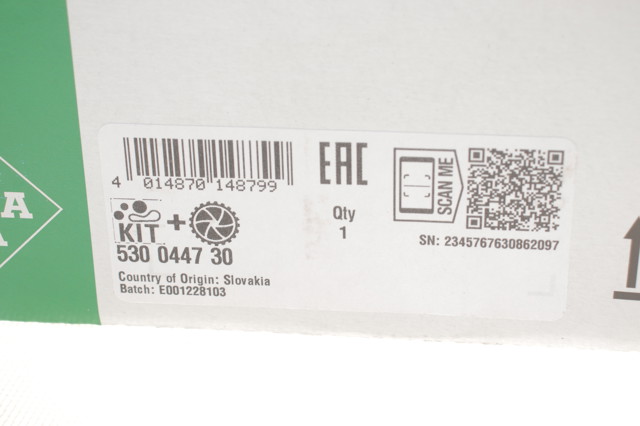 Ремень ГРМ, комплект 530044730 INA