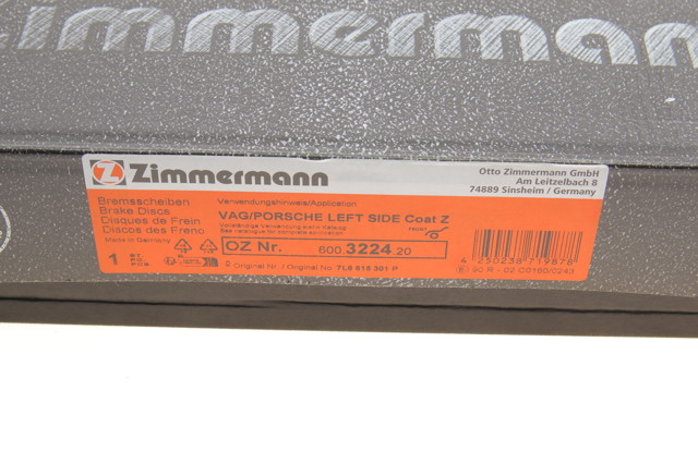 600322420 ZIMMERMANN Передние тормозные диски купить в Чернигов