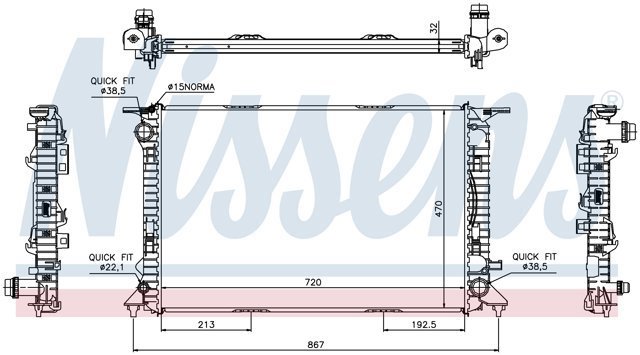 NISSENS 60317 Радиатор в наличии Павлоград