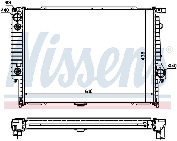 NISSENS 60597A Радиатор охлаждения двигателя в наличии Винница