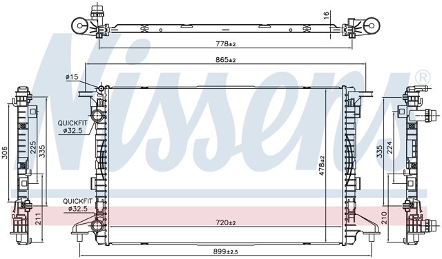 NISSENS 606463 Радиатор в наличии Николаев