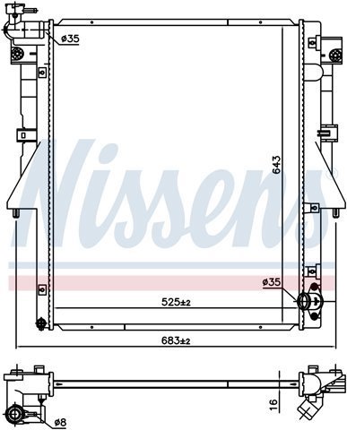 NISSENS 606549 Радиатор в наличии Киев