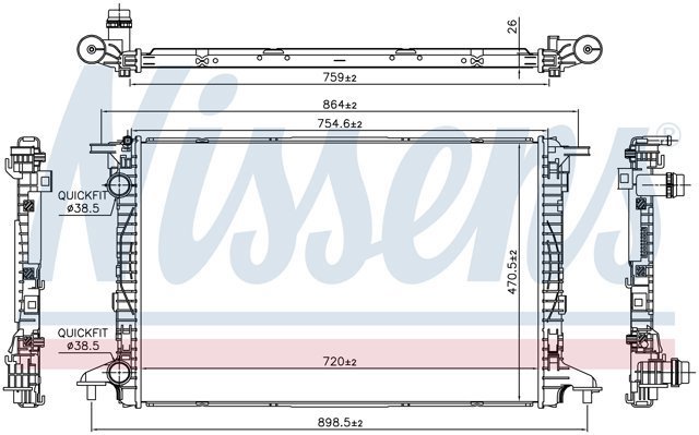 NISSENS 606573 Радиатор в наличии Полтава