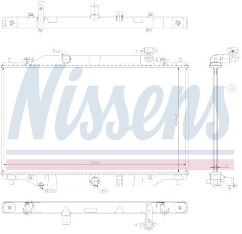 NISSENS 606698 Радиатор охлаждения двигателя в наличии Одесса