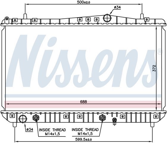 NISSENS 61665 Радиатор охлаждения двигателя в наличии Павлоград