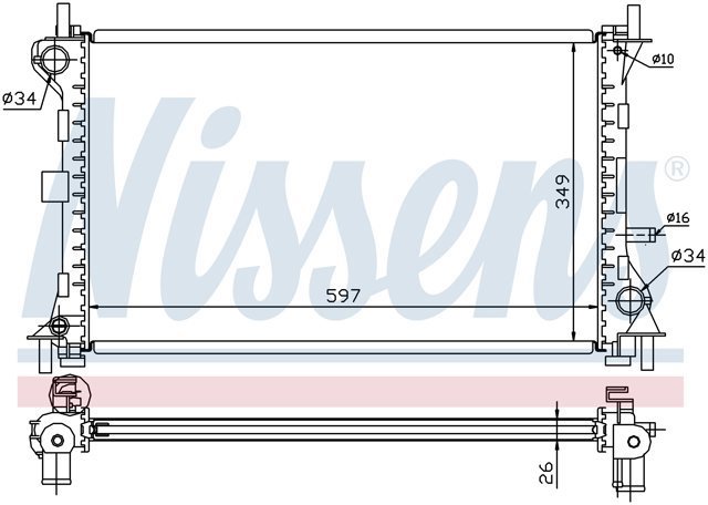 62073A NISSENS Радиатор купить в Харьков