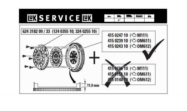 LUK 624318209 Комплект сцепления в наличии Ужгород