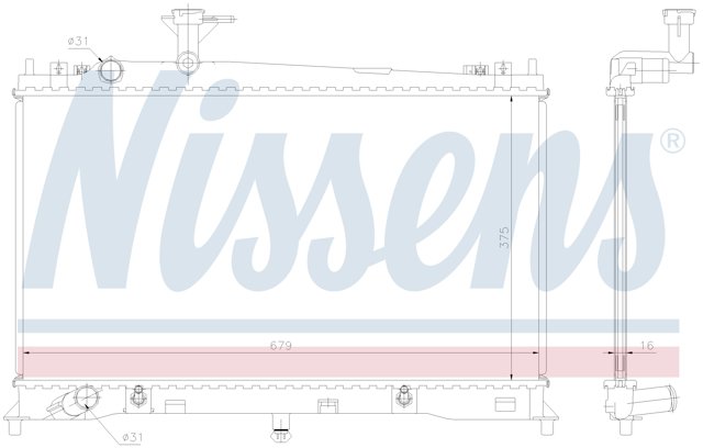 62463A NISSENS Радиатор купить в Киев