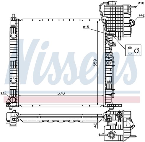 62559A NISSENS Радиатор охлаждения двигателя купить в Ужгород