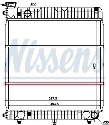 NISSENS 62635 Радиатор охлаждения двигателя в наличии Хмельницкий
