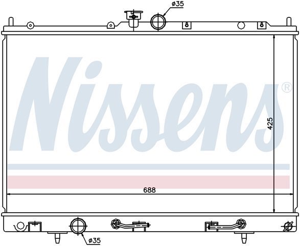 NISSENS 62893 Радиатор охлаждения двигателя в наличии Ирпень