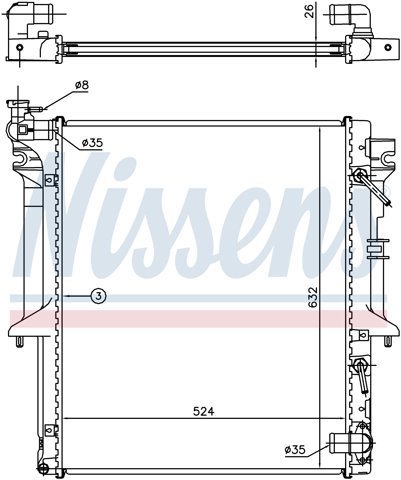 NISSENS 62896 Радиатор охлаждения двигателя в наличии Ирпень