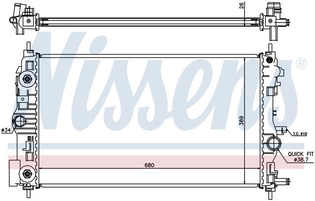 NISSENS 630724 Радиатор в наличии Днепр