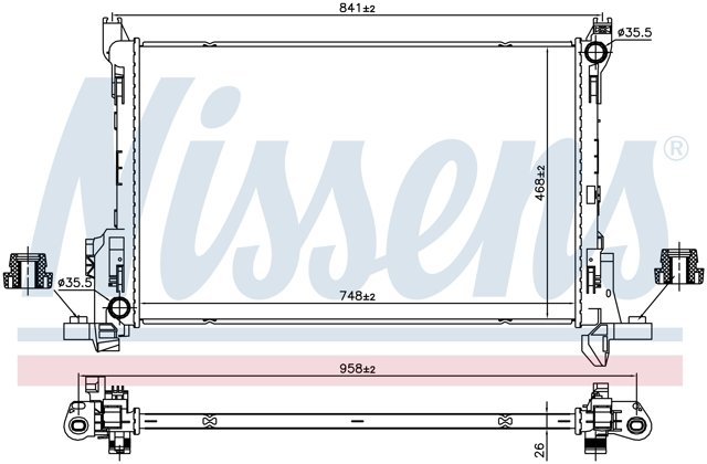 NISSENS 630793 Радиатор в наличии Сумы