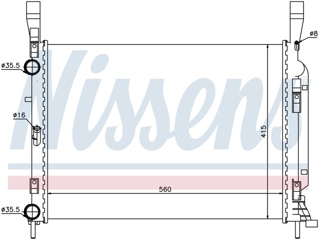NISSENS 637628 Радиатор охлаждения двигателя в наличии Ужгород