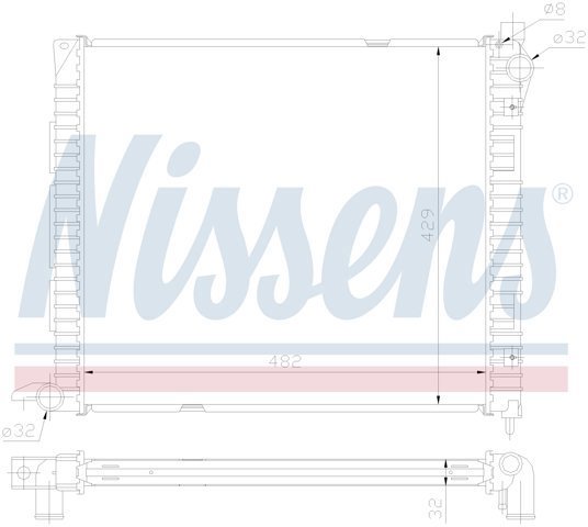 NISSENS 64300A Радиатор охлаждения двигателя в наличии Ужгород