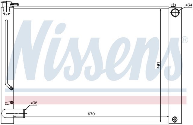 NISSENS 64660 Радиатор охлаждения двигателя в наличии Чернигов