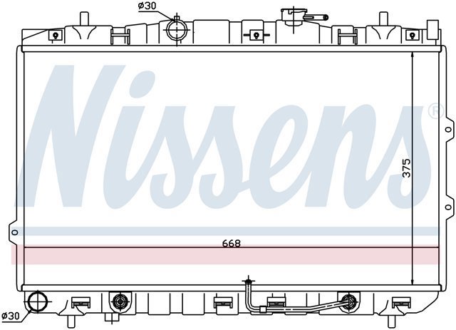 NISSENS 66649 Радиатор охлаждения двигателя в наличии Кривой Рог