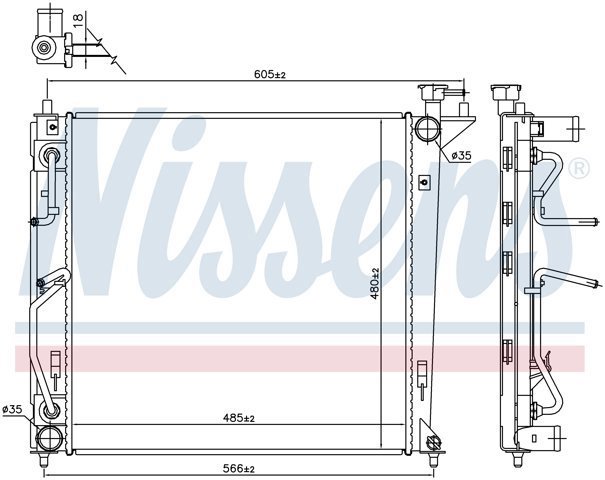 NISSENS 66763 Радиатор в наличии Житомир