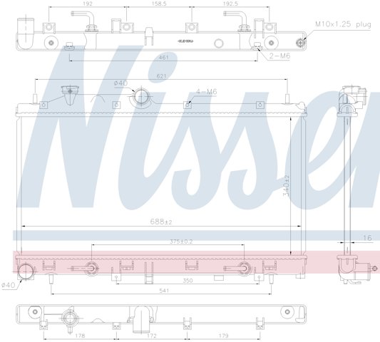 67720 NISSENS Радиатор охлаждения двигателя купить в Черкассы
