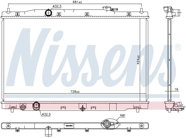 NISSENS 681378 Радиатор в наличии Днепр